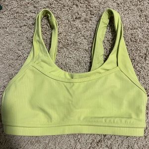 Yellow Lululemon sports bra